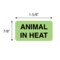 Nevs Label, Animal In Heat 7/8" x 1-5/8" Flr Green w/Black VW-0025 - alternate 2